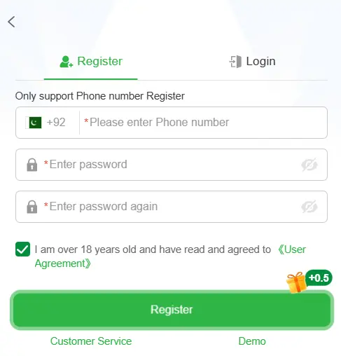 ME5 Game Registration page