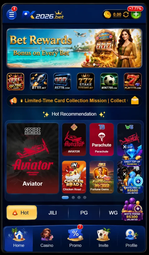 PK2026 Bet Game Login Page