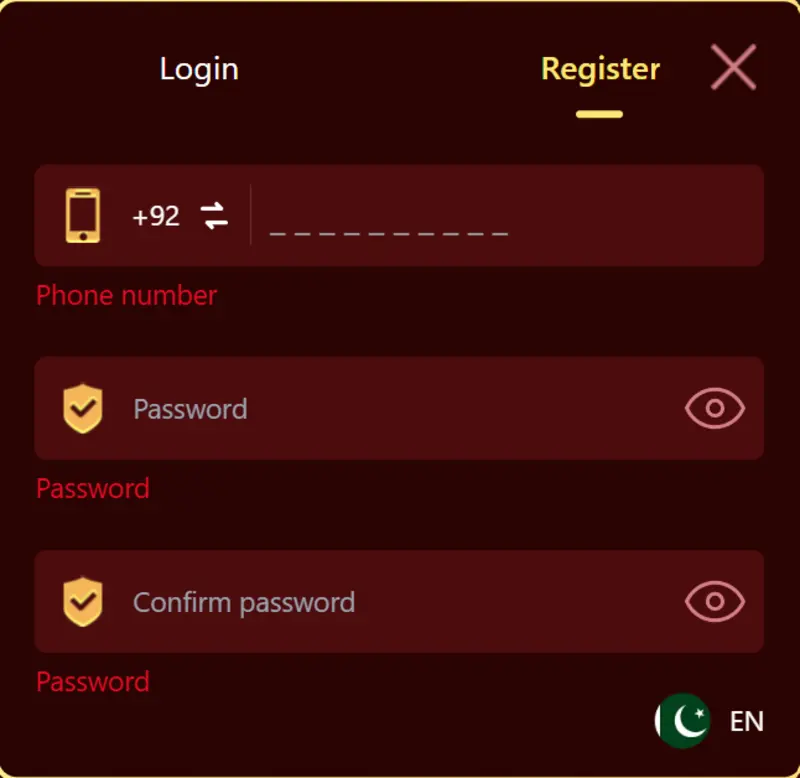 PK686 Game Registration Page