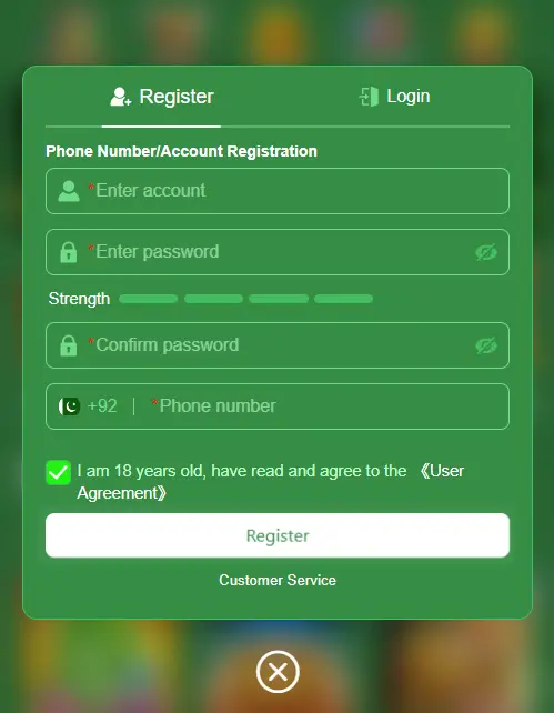 PKWG5D Game Registration Page